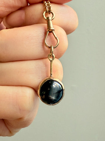 Vintage Scandi 18k gold Star Sapphire Pendant