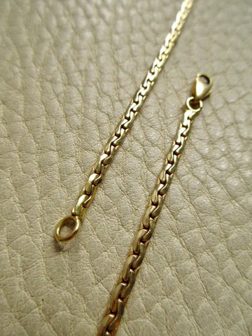 Vintage French Virola Link Chain Necklace 18k Gold – 15.75 Inch length