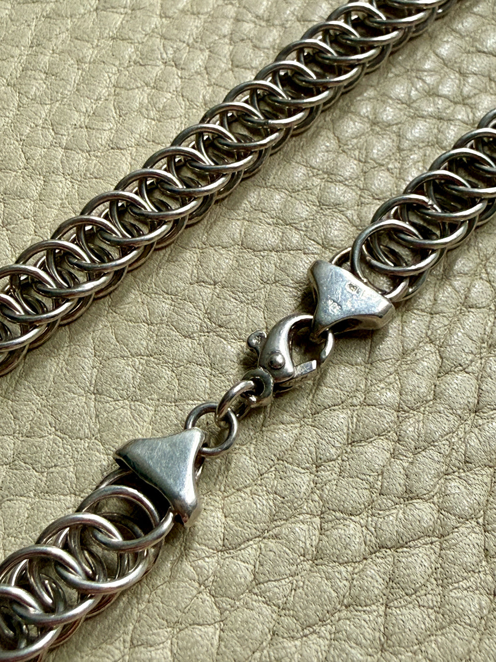 Vintage Sterling Silver Spiral Link Chain Necklace – 19.9 Inch length