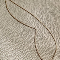 Vintage 18k gold curb link necklace - 17 inch length