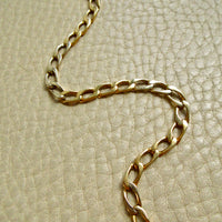 Vintage Geometric Open Curb Link Bracelet 18k Gold – 7.1 Inch Length