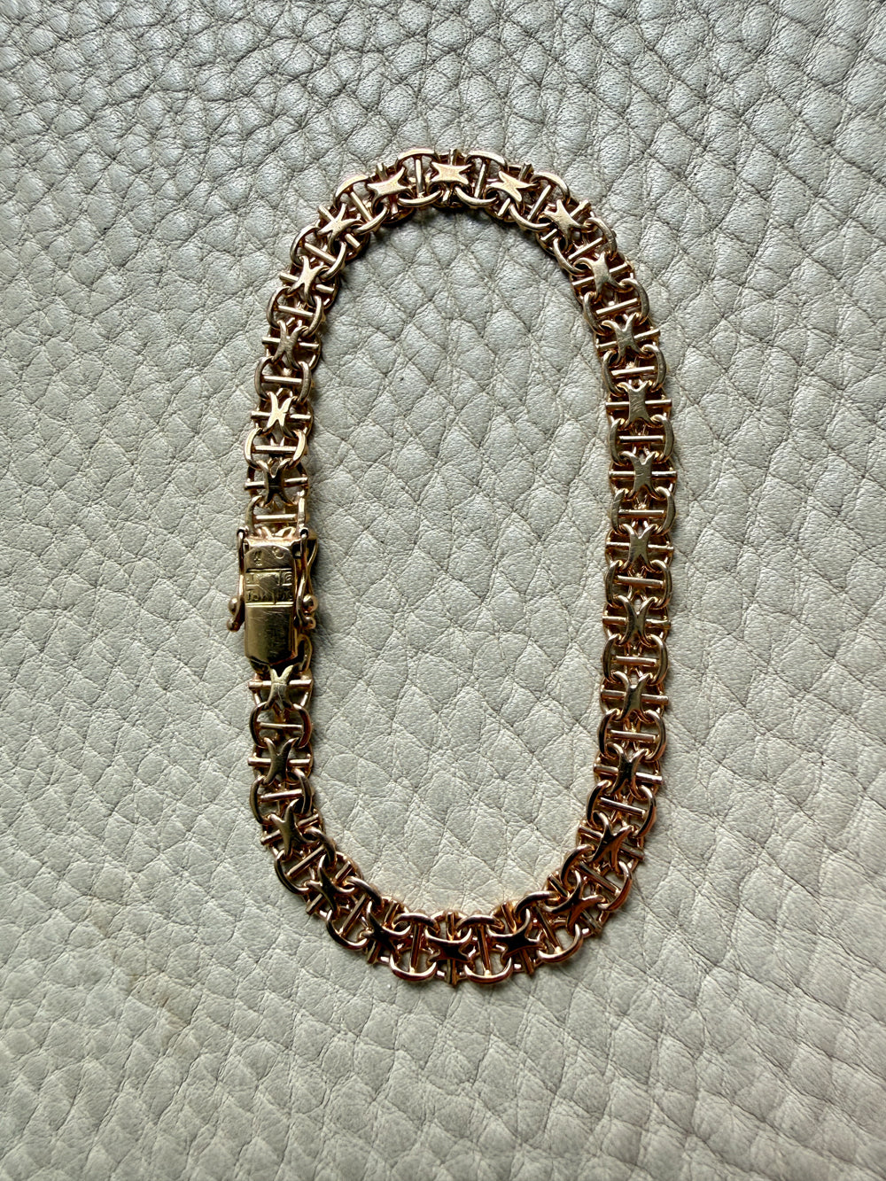 1964 Star link with bars - Bracelet in 18k gold - 7.5 inch length