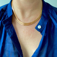 Exquisite 14k gold Danish Leaf Link necklace - geneva variation - by Jens Poul Asby