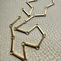 1979 Signed Swedish Vintage Bar Link Necklace 18k Gold, 29 gram – 20.5 Inch Length