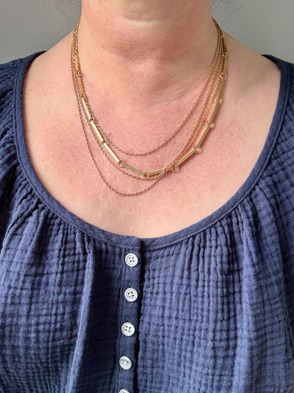 Dated 1899 - 18k gold Antique Longuard chain - 30.5 inch doubled necklace length