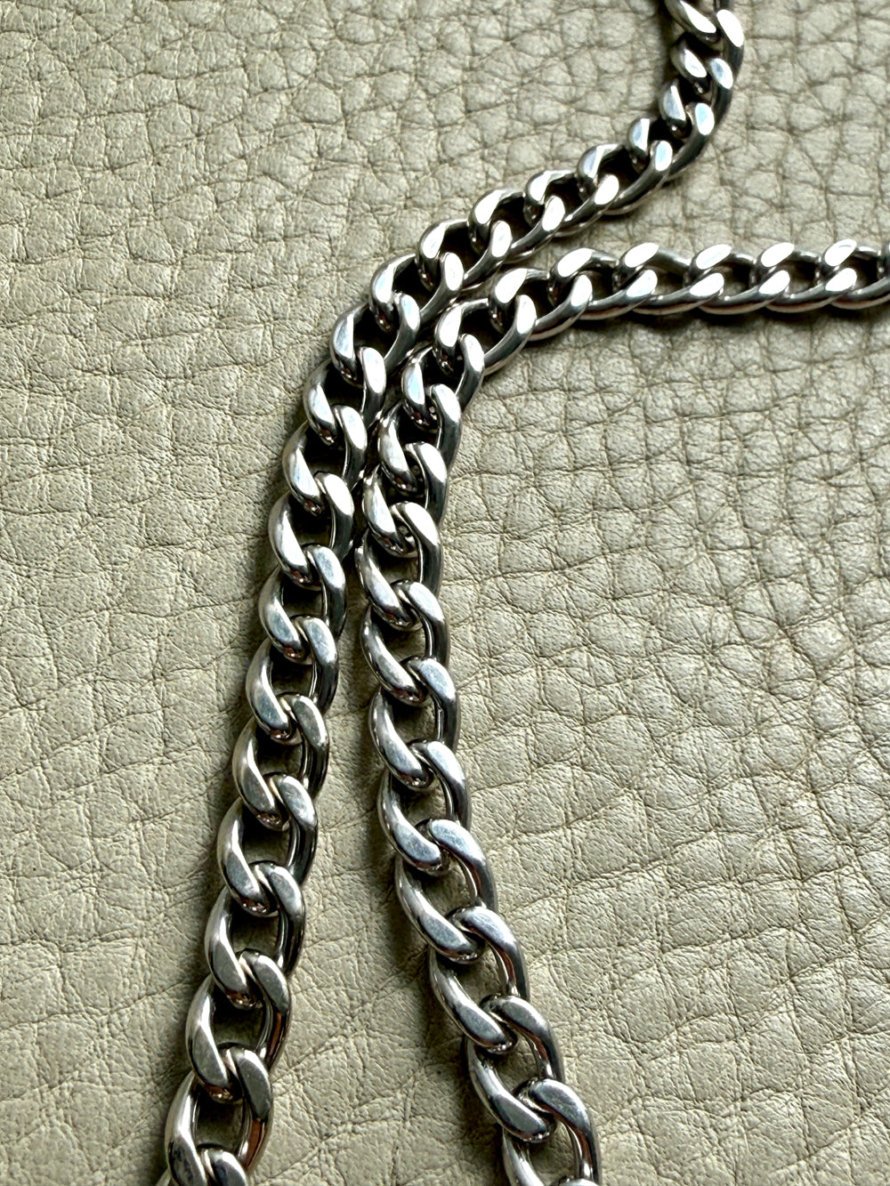 vintage 14k white gold chain 