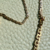Early to Mid 20th Century era 18k gold Virola Link Necklace - Graduated width - 27.5 inch length