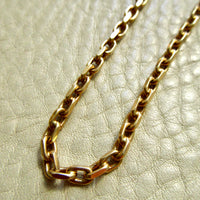 Chunky Vintage Danish 14k Gold Biker Link Chain Necklace – 17.7 Inch Length