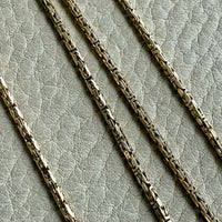 Antique Byzantine Link Necklace in 14k gold - Excellent 35.75” long length!