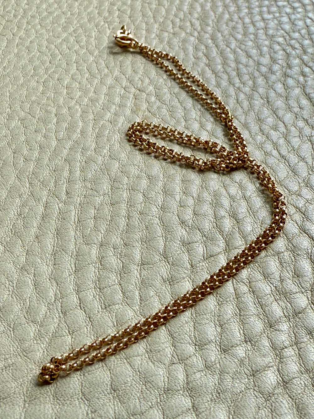 Italian vintage 18k gold rolo link necklace by Balestra - 17 inch length