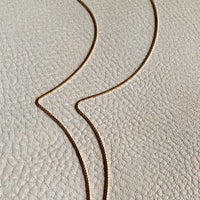 Vintage box link gold chain necklace - 16 inches of 18k gold