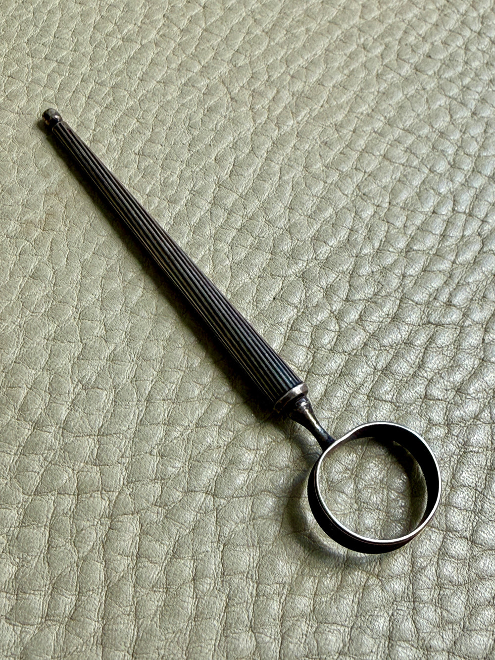 Dutch Antique Silver Awl with Screw Cover - Pendant - 3.5 inch length