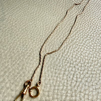 Skinny Antique Double Fetter Watch Chain Necklace 18k Gold – 17.5 Inch Length