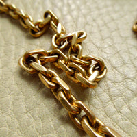 Vintage Swedish 18k Gold Biker Link Watch Chain Necklace – 20.9 Inch Length