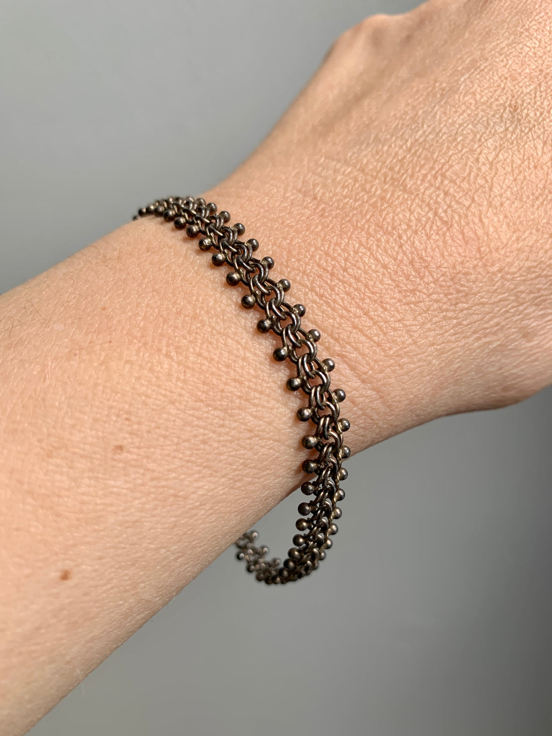 1968 Finnish double-link bracelet in solid silver - size 7.5 inch