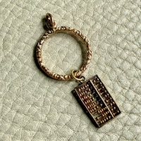Patterned 14k Gold Ring Connector Pendant – 20.6 mm diameter