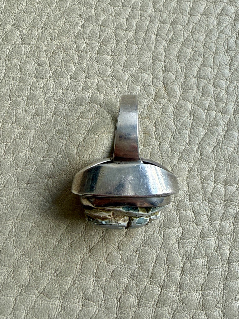1972 Egyptian Revival Scarab Beetle Ring in Sterling Silver – Size 5.25