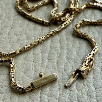 Antique Byzantine Link Necklace in 14k gold - Excellent 35.75” long length!