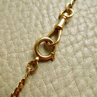 Antique Scandinavian 18k Gold Curb & Bar Link Watch Chain Necklace – 18.25 Inch Length