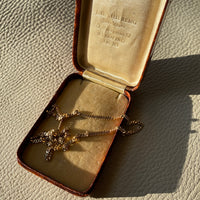 Vintage 18k gold pressed curb link necklace - 18.5 inch length