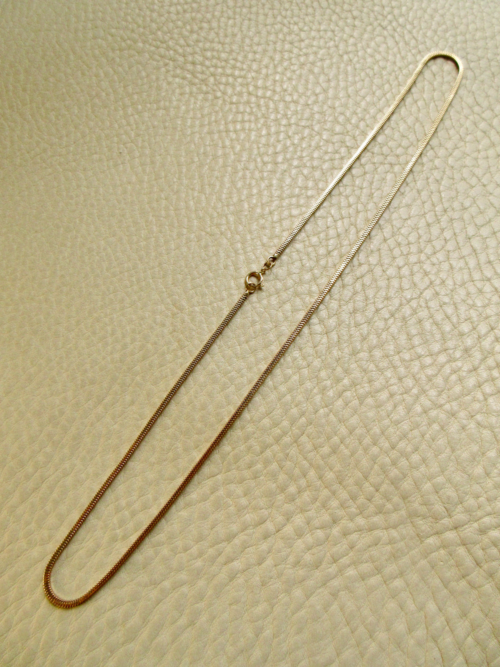 Vintage Snake Chain Necklace 14k Gold – 18.5 Inch Length