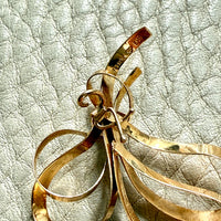 1954 Vintage Swedish 18k Gold Ribbon Brooch - 1.3 inch