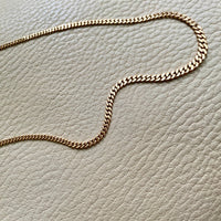 18k gold graduated curb link necklace, vintage from Sweden 1950s