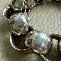 WOW Chunky! 1971 Vintage Swedish Sterling Silver Rolo Link Bracelet 107g – 6.5 inch interior circumference