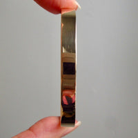 1960s era Vintage Danish 14k Gold Hinged Bangle Bracelet – 7 inch Interior Circumference