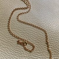 17.7 inch length - Vintage Swedish Double-link necklace - Solid 18k gold