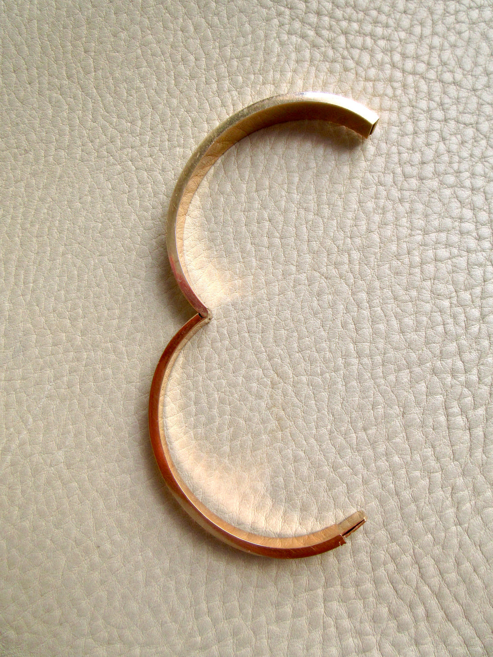 1960s era Vintage Danish 14k Gold Hinged Bangle Bracelet – 7 inch Interior Circumference