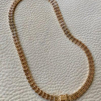 Exquisite 14k gold Danish Leaf Link necklace - geneva variation - by Jens Poul Asby