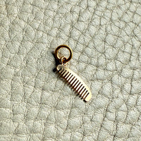 18k gold Vintage Comb pendant or charm