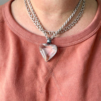 Vintage Silver Double Rolo Link Necklace – 16 Inch Length