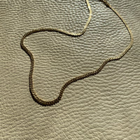Mid-century era Scandinavian pressed curb link necklace in 18k gold - 16.75 inch length