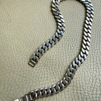 158 gram Vintage Colombian Solid Silver Curb Link Chain Necklace – 18 Inch Length