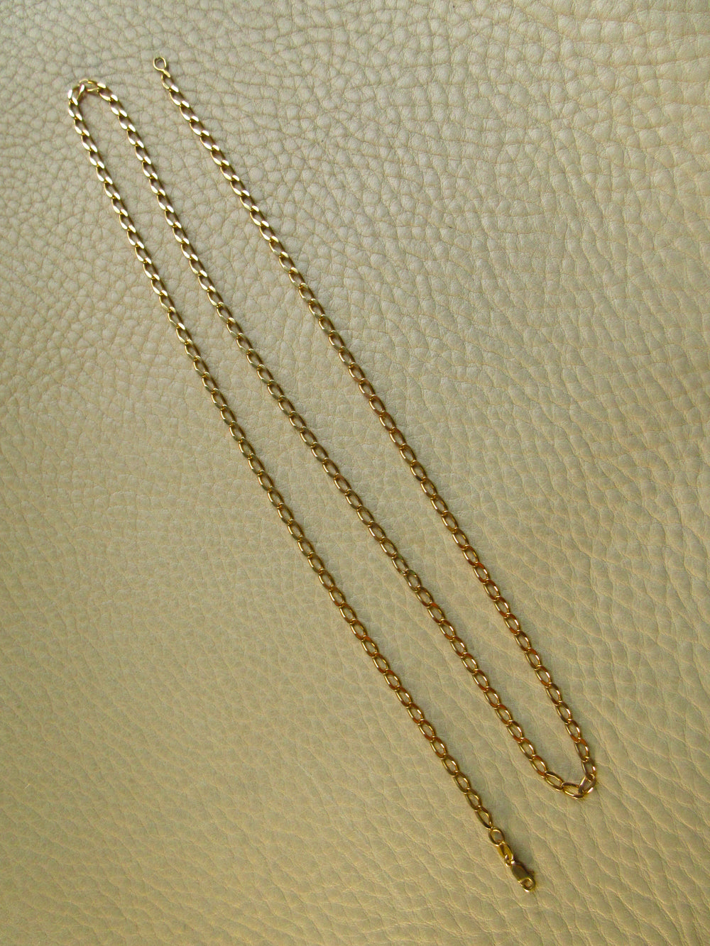 Vintage Italian Open Curb Link Chain 18k Gold – 26.5 Inch Length