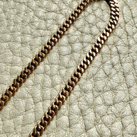 1943 Swedish Vintage Gold Curb Link Watch Chain Necklace 18k Gold – 16 Inch Length