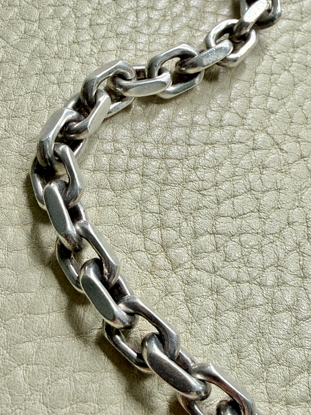 1960-1973 Robert Valentin Olsen - Chunky Silver Biker Link Bracelet with Toggle Clasp - 8.6 inch length