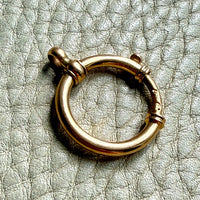 Antique Oversized Watch Chain Bolt Clasp in 18k Gold