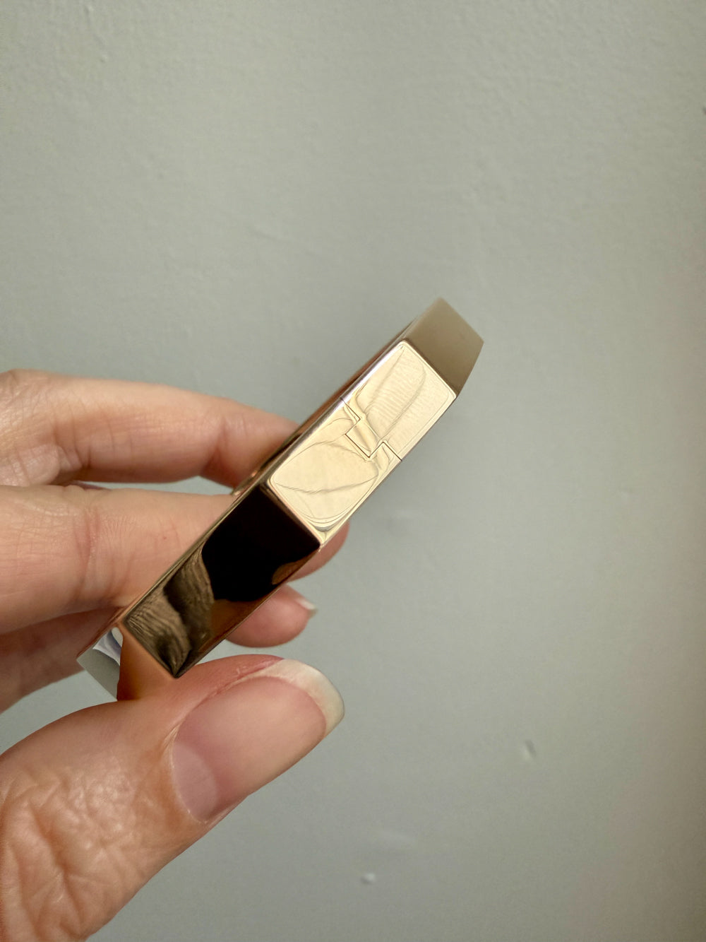 SPECTACULAR!! 10 Sided Geometric Hinged Bangle in 14k Yellow Gold - 1970s era - by Fleming Lund- 6.75 inch