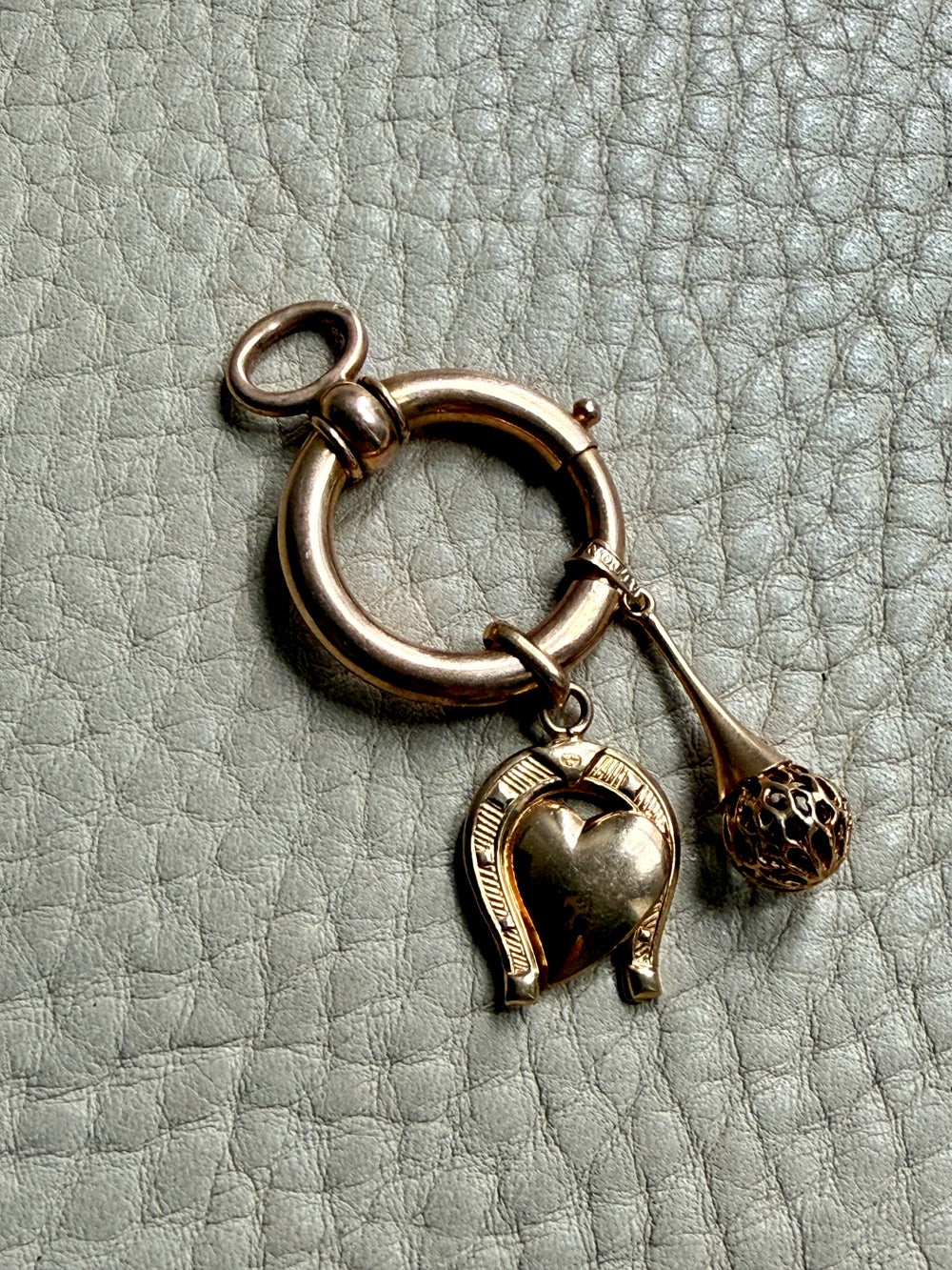 14k Gold Antique English Large Bolt Clasp - Excellent for your Pendants/Charms