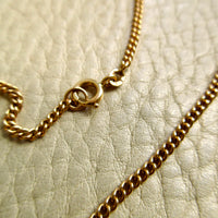 Forever curb link necklace - Vintage Swedish 18k gold chain - Excellent long 24 inch length