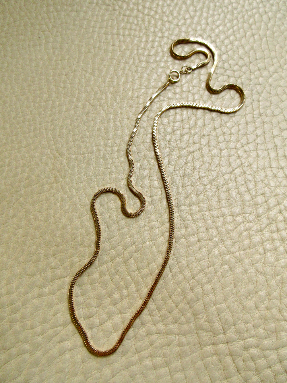 Vintage Snake Chain Necklace 14k Gold – 18.5 Inch Length