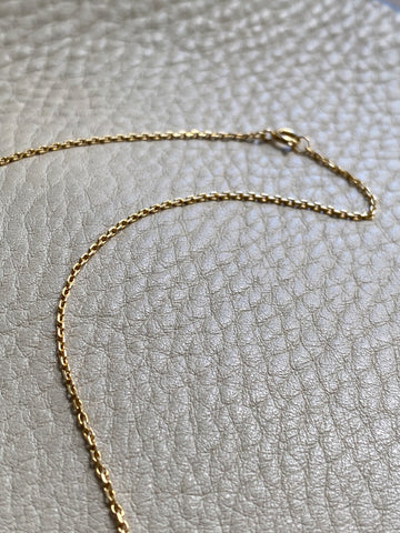 18k gold Swedish Vintage Biker link chain necklace - 18 inch length