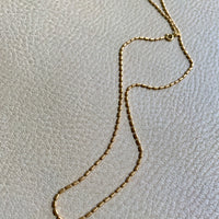 Dainty gold coil link necklace - 18k gold - 16.5 inch length - Italian vintage