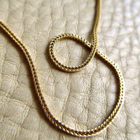 Vintage Balestra Long Length Square Foxtail link necklace in 18k gold, 27.6 inch length