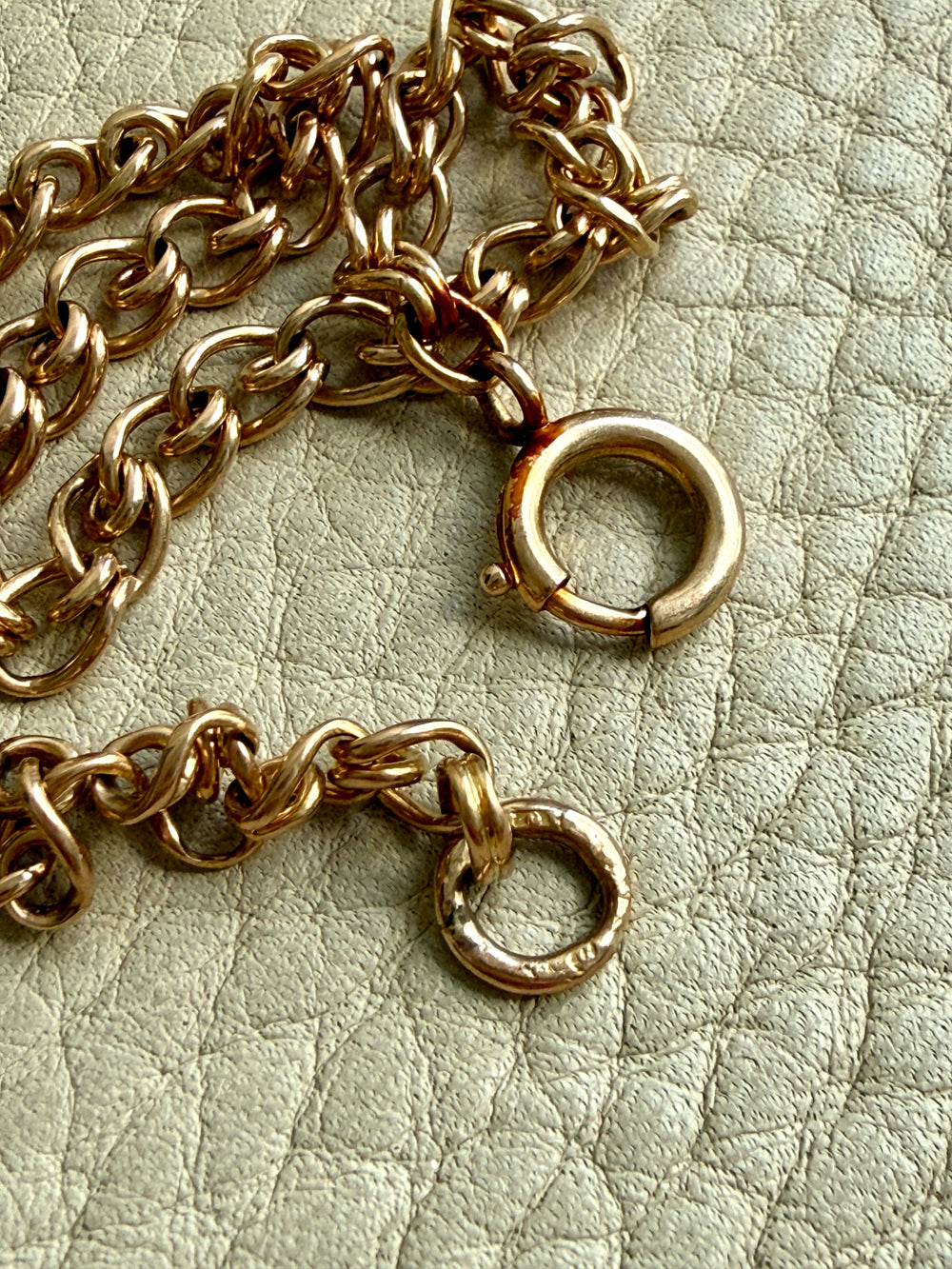 Vintage Swedish 18k Gold Spiral Link Chain Necklace – 17.25 Inch Length