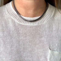 Vintage Sterling Silver Herringbone Chain Necklace ALTON & Pernilla Wiberg – 17 Inch length