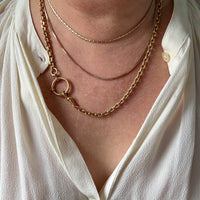 Vintage Swedish 18k Gold Biker Link Watch Chain Necklace – 20.9 Inch Length